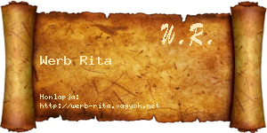 Werb Rita névjegykártya