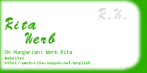 rita werb business card